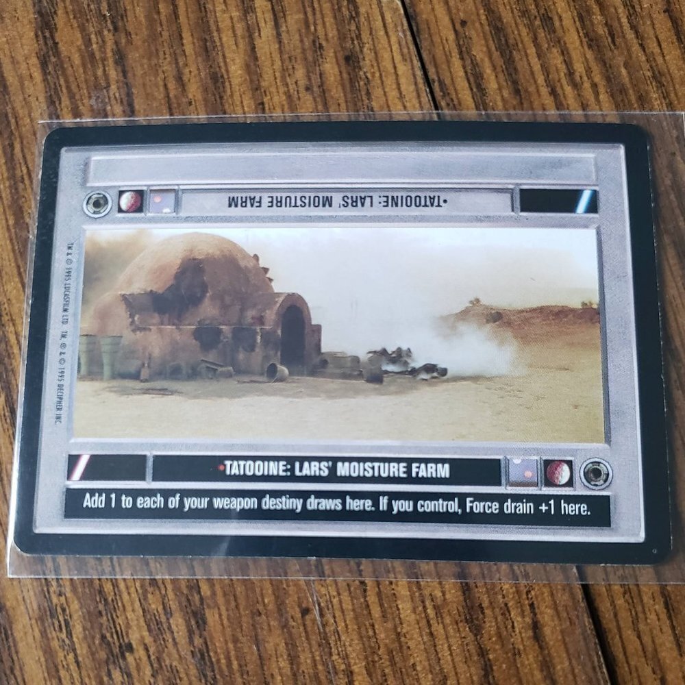 Star Wars CCG Decipher Tatooine: Lars' Moisture Farm Black Border Card